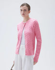 SUUKSESS Women Cable Knit Cashmere Sweaters Crew Neck Button Up Chunky Cardigan Long Sleeve Fall Outfits-SUUKSESS-SUUKSESS