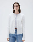 SUUKSESS Women Cable Knit Cashmere Sweaters Crew Neck Button Up Chunky Cardigan Long Sleeve Fall Outfits-SUUKSESS-SUUKSESS