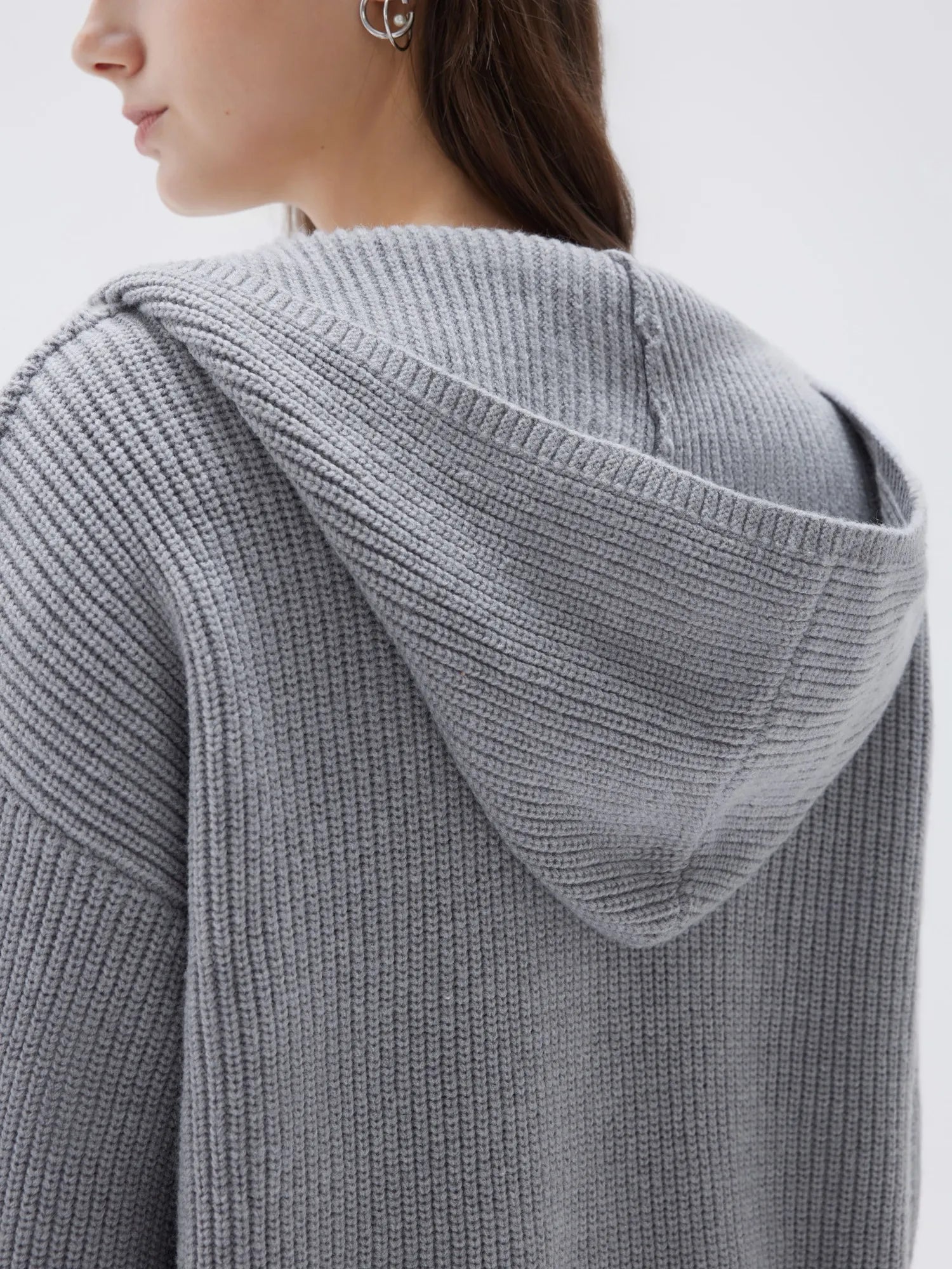 SUUKSESS Women Chunky Knit Cashmere Sweaters Zip up Oversized Hoodies Cardigan with Pockets Long Sleeve Fall Outerwear-SUUKSESS-SUUKSESS