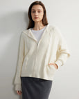 SUUKSESS Women Chunky Knit Cashmere Sweaters Zip up Oversized Hoodies Cardigan with Pockets Long Sleeve Fall Outerwear-SUUKSESS-SUUKSESS