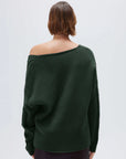 Cashmere V Neck Cable Sweater