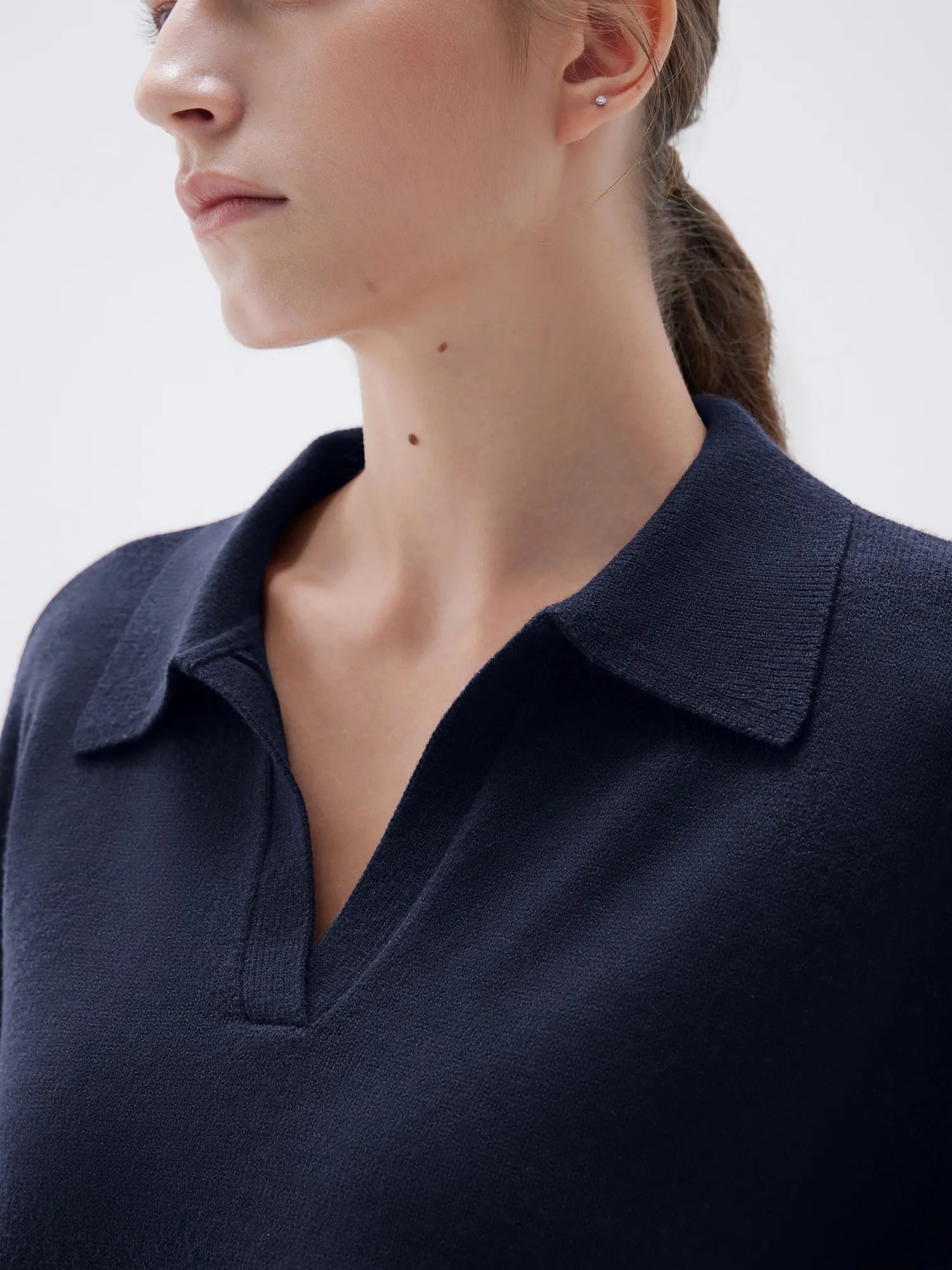 SUUKSESS Women Cashmere Oversized V Neck Pullover Sweaters Long Sleeve Collared Knit Jumper Tops-SUUKSESS-SUUKSESS