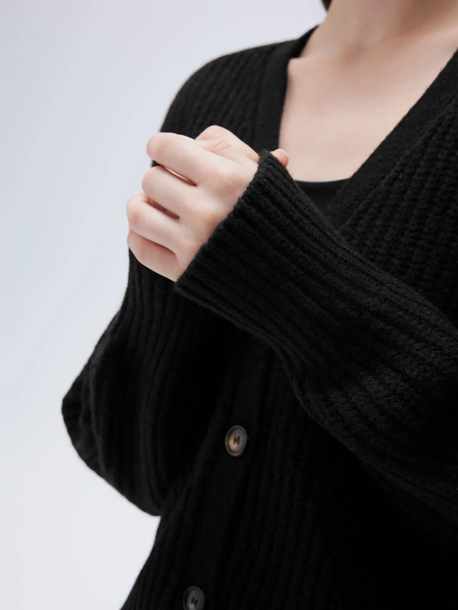 SUUKSESS Women Long Sleeve Button Down Short Cardigan 2025 Fall Loose Open Front Knit Sweater-SUUKSESS-SUUKSESS