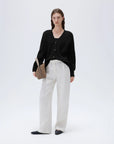 SUUKSESS Women Long Sleeve Button Down Short Cardigan 2025 Fall Loose Open Front Knit Sweater-SUUKSESS-SUUKSESS
