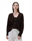 SUUKSESS Women Long Sleeve Button Down Short Cardigan 2025 Fall Loose Open Front Knit Sweater-SUUKSESS-SUUKSESS