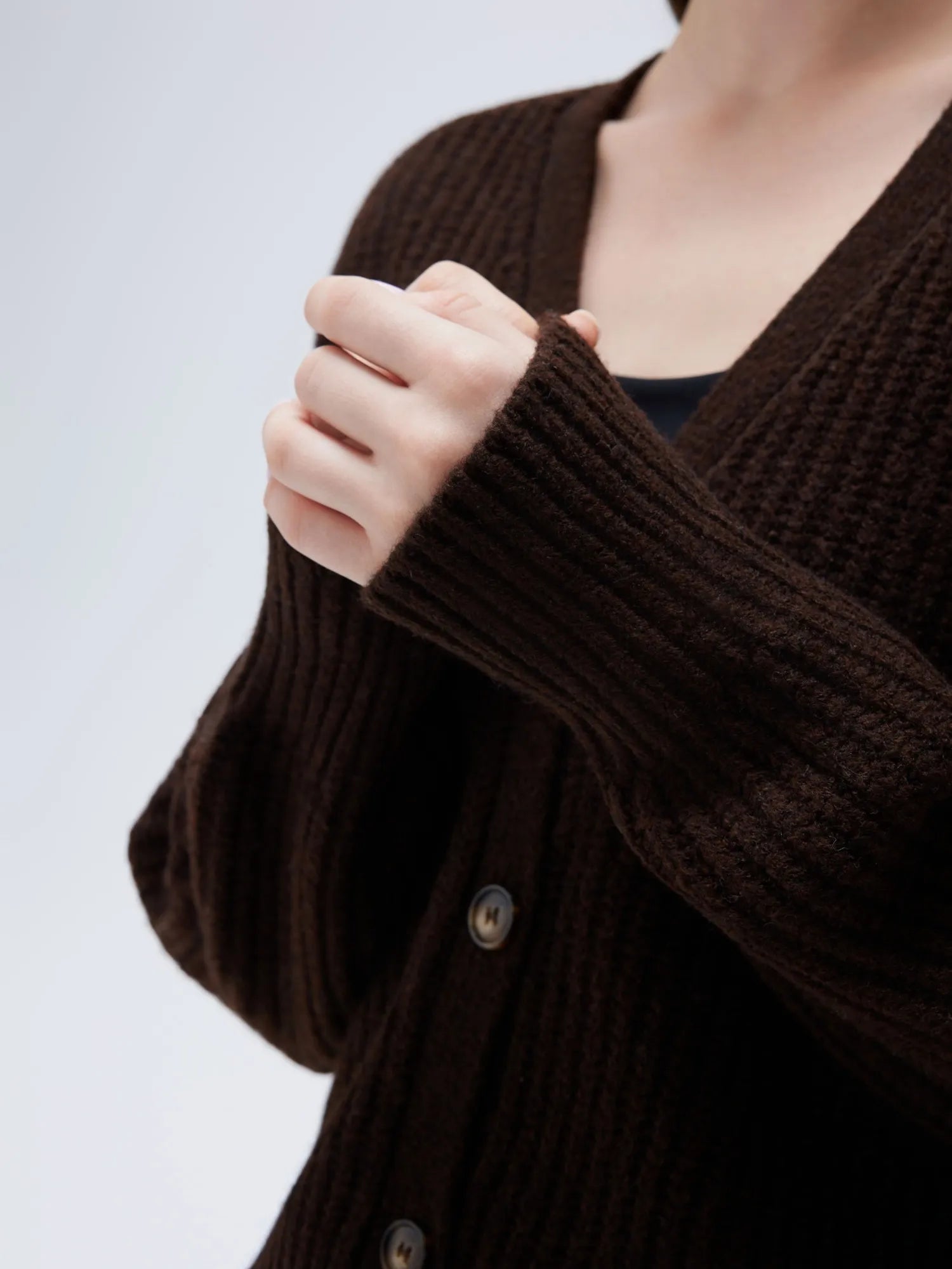 SUUKSESS Women Long Sleeve Button Down Short Cardigan 2025 Fall Loose Open Front Knit Sweater-SUUKSESS-SUUKSESS
