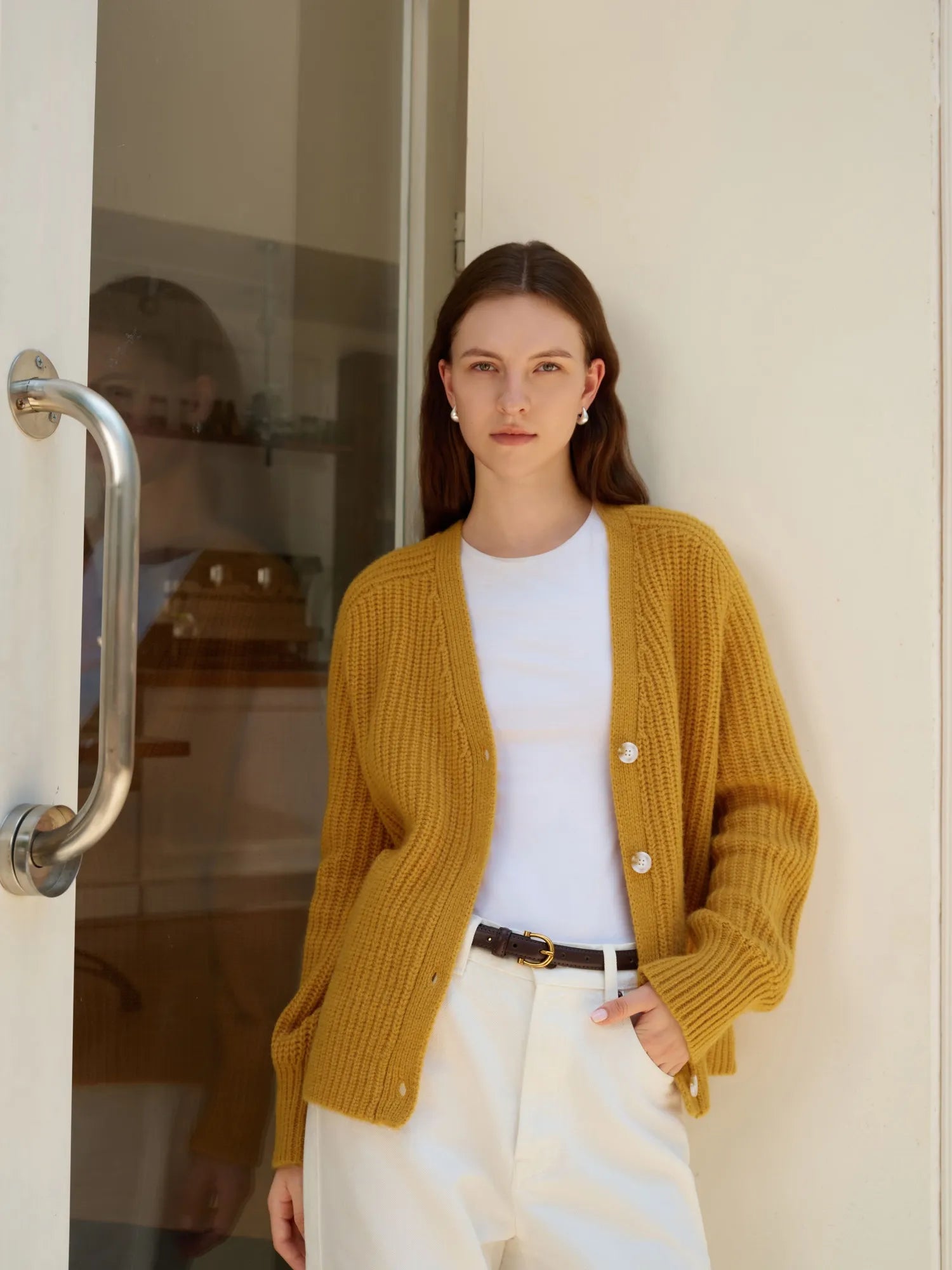 SUUKSESS Women Long Sleeve Button Down Short Cardigan 2025 Fall Loose Open Front Knit Sweater-SUUKSESS-SUUKSESS