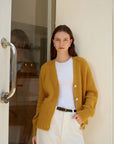 SUUKSESS Women Long Sleeve Button Down Short Cardigan 2025 Fall Loose Open Front Knit Sweater-SUUKSESS-SUUKSESS