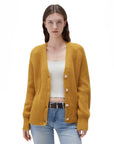 SUUKSESS Women Long Sleeve Button Down Short Cardigan 2025 Fall Loose Open Front Knit Sweater-SUUKSESS-SUUKSESS