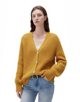 SUUKSESS Women Long Sleeve Button Down Short Cardigan 2025 Fall Loose Open Front Knit Sweater-SUUKSESS-SUUKSESS