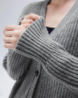 SUUKSESS Women Long Sleeve Button Down Short Cardigan 2025 Fall Loose Open Front Knit Sweater-SUUKSESS-SUUKSESS