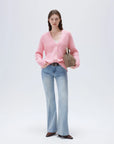 SUUKSESS Women Long Sleeve Button Down Short Cardigan 2025 Fall Loose Open Front Knit Sweater-SUUKSESS-SUUKSESS