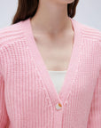 SUUKSESS Women Long Sleeve Button Down Short Cardigan 2025 Fall Loose Open Front Knit Sweater-SUUKSESS-SUUKSESS