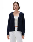 SUUKSESS Women Long Sleeve Button Down Short Cardigan 2025 Fall Loose Open Front Knit Sweater-SUUKSESS-SUUKSESS