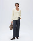 SUUKSESS Women Long Sleeve Button Down Short Cardigan 2025 Fall Loose Open Front Knit Sweater-SUUKSESS-White-XS-SUUKSESS