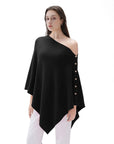 SUUKSESS Women Cashmere Knit Poncho Shrug Bolero Lightweight Shawl Wraps Pullover Sweater-SUUKSESS-SUUKSESS
