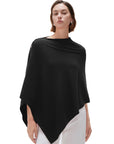 SUUKSESS Women Cashmere Knit Poncho Shrug Bolero Lightweight Shawl Wraps Pullover Sweater-SUUKSESS-SUUKSESS