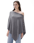 SUUKSESS Women Cashmere Knit Poncho Shrug Bolero Lightweight Shawl Wraps Pullover Sweater-SUUKSESS-SUUKSESS