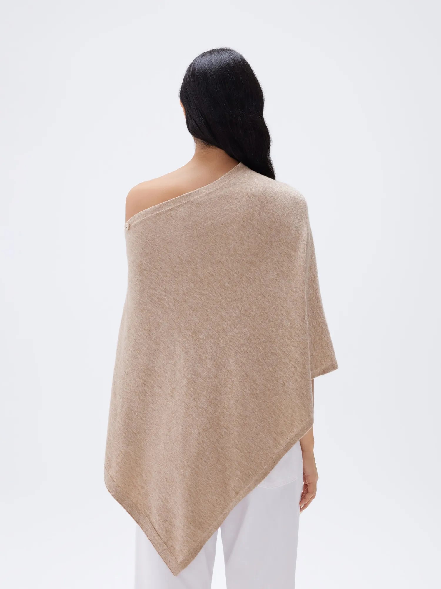 SUUKSESS Women Cashmere Knit Poncho Shrug Bolero Lightweight Shawl Wraps Pullover Sweater-SUUKSESS-SUUKSESS