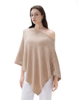 SUUKSESS Women Cashmere Knit Poncho Shrug Bolero Lightweight Shawl Wraps Pullover Sweater-SUUKSESS-SUUKSESS