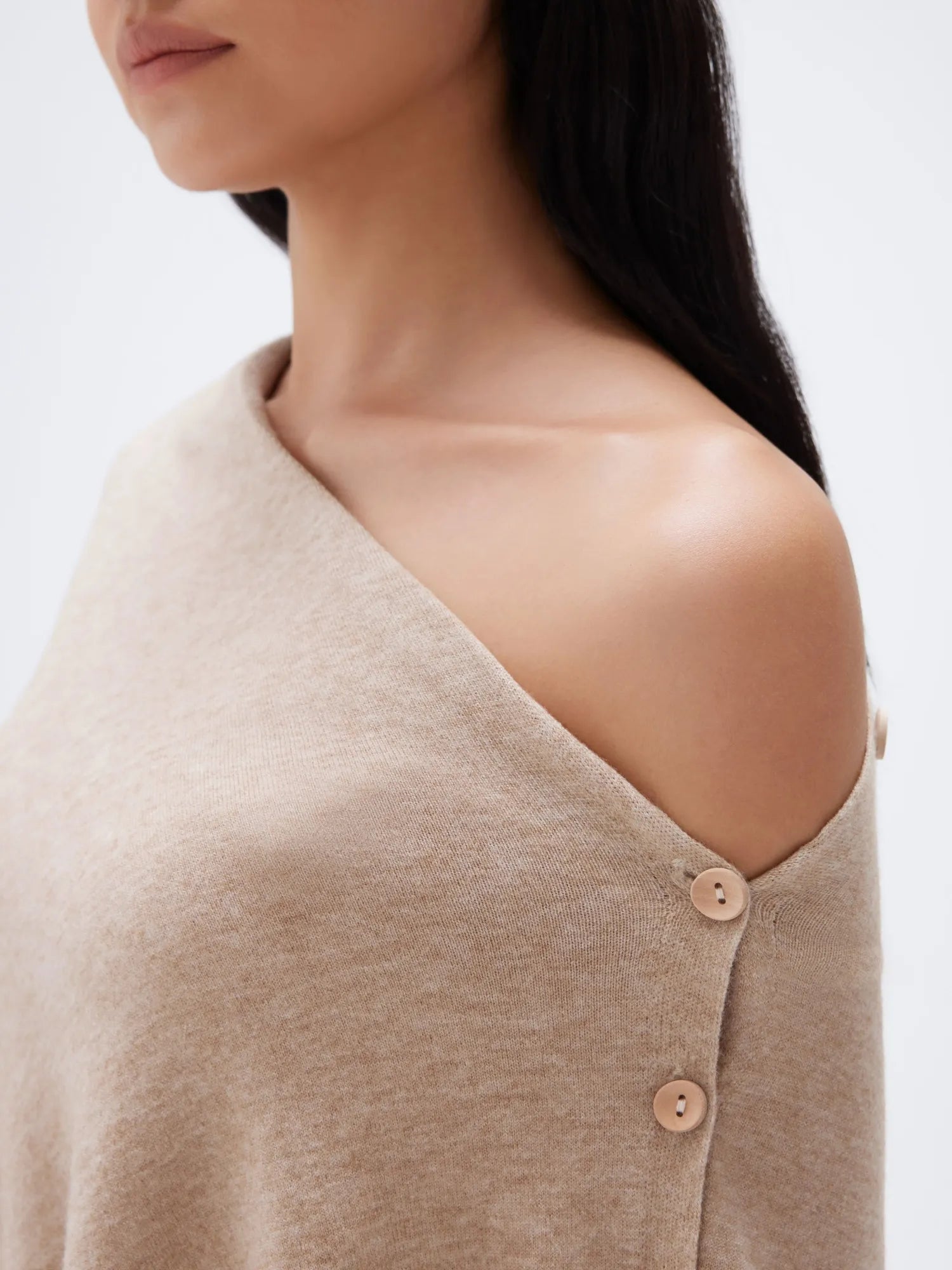 SUUKSESS Women Cashmere Knit Poncho Shrug Bolero Lightweight Shawl Wraps Pullover Sweater-SUUKSESS-SUUKSESS