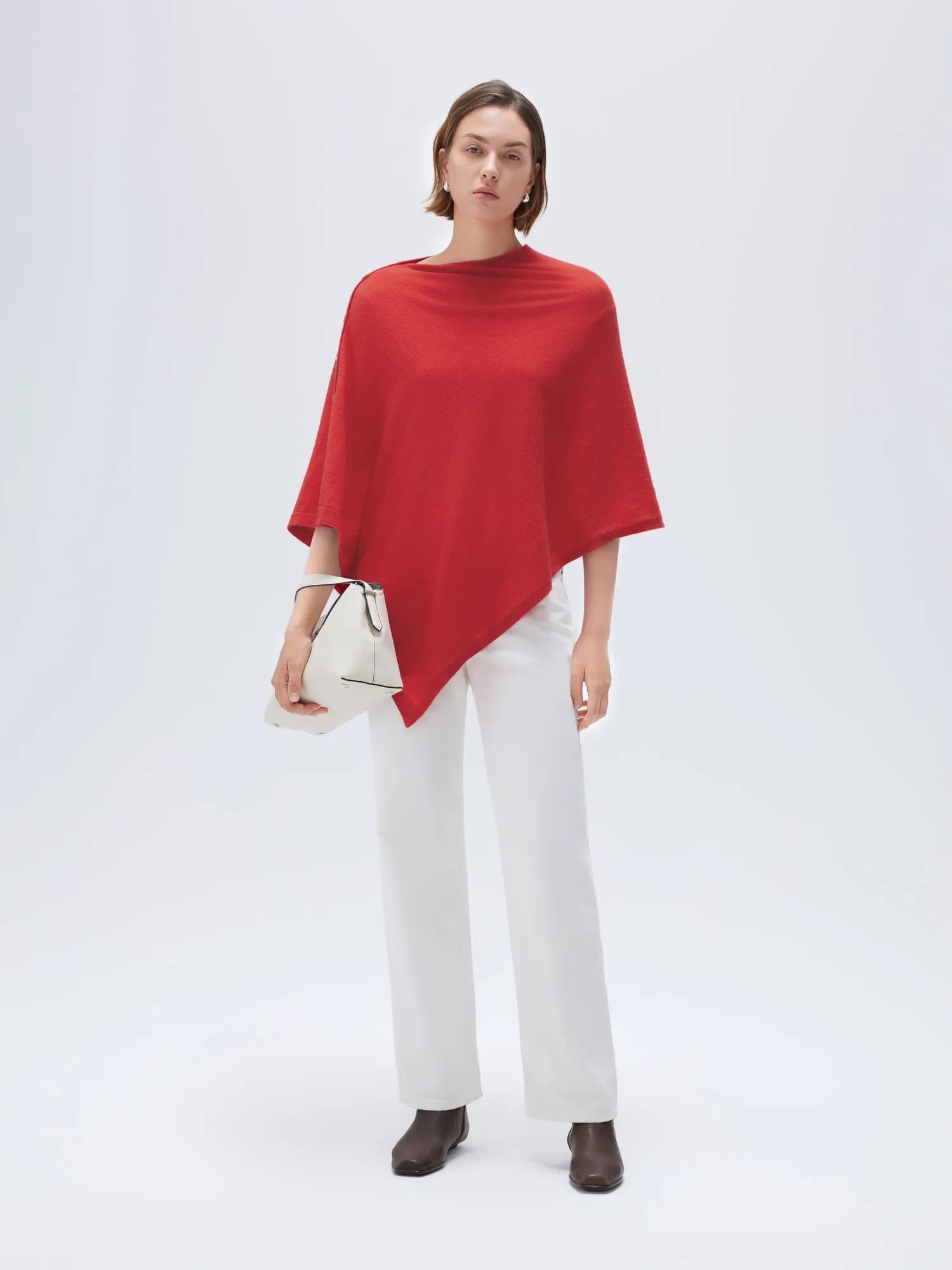 SUUKSESS Women Cashmere Knit Poncho Shrug Bolero Lightweight Shawl Wraps Pullover Sweater-SUUKSESS-SUUKSESS