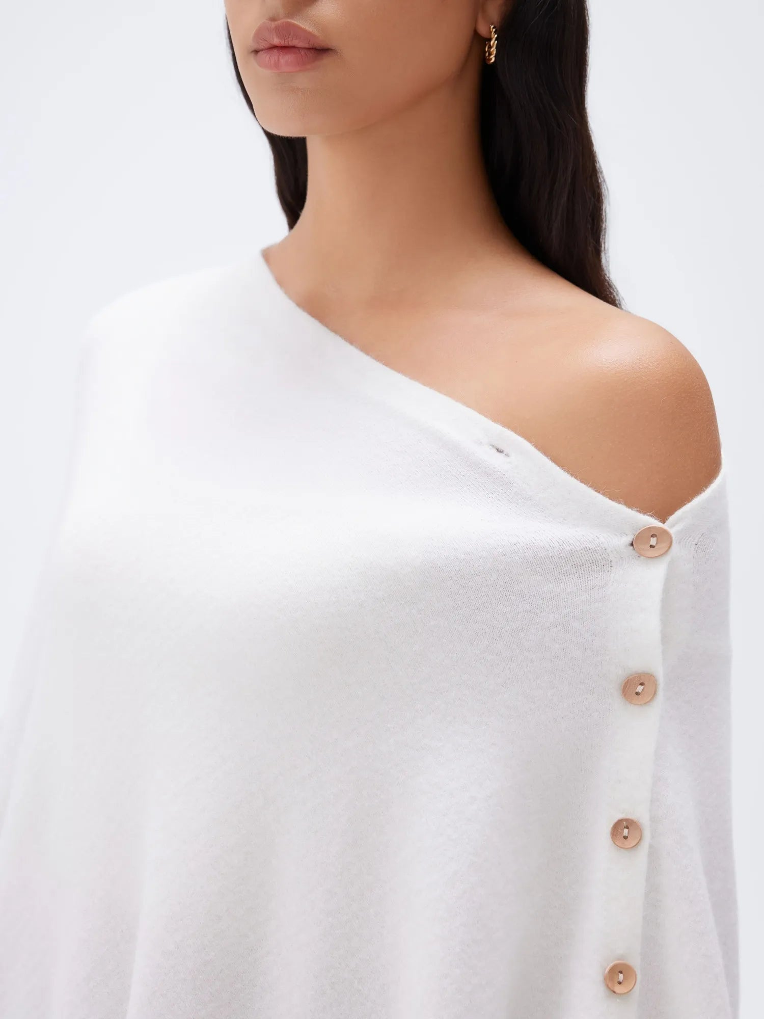 SUUKSESS Women Cashmere Knit Poncho Shrug Bolero Lightweight Shawl Wraps Pullover Sweater-SUUKSESS-SUUKSESS