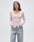 Cashmere Lace Knit Tops-SUUKSESS-SUUKSESS
