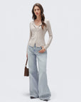 Cashmere Lace Knit Tops-SUUKSESS-SUUKSESS