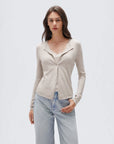 Cashmere Lace Knit Tops-SUUKSESS-SUUKSESS