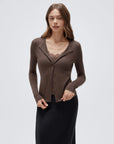 Cashmere Lace Knit Tops-SUUKSESS-SUUKSESS