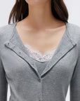 Cashmere Lace Knit Tops-SUUKSESS-SUUKSESS