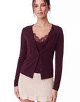 Cashmere Lace Knit Tops-SUUKSESS-Wine-XS-SUUKSESS