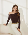 Wool Blend Off the Shoulder Sweater
