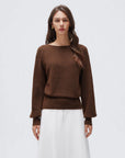 Wool V Neck Wrap Sweater - Long Sleeve-SUUKSESS-SUUKSESS