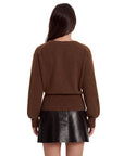 Wool V Neck Wrap Sweater - Long Sleeve-SUUKSESS-SUUKSESS