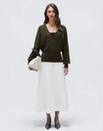 Wool V Neck Wrap Sweater - Long Sleeve-SUUKSESS-SUUKSESS