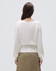 Wool V Neck Wrap Sweater - Long Sleeve-SUUKSESS-SUUKSESS