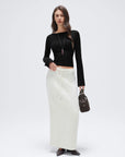 Cashmere Cinched Waist Boat Neck Bell Sleeve Sweaters-SUUKSESS-SUUKSESS