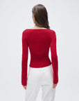 Cashmere Cinched Waist Boat Neck Bell Sleeve Sweaters-SUUKSESS-SUUKSESS