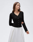 Cashmere Fitted Waist Cardigan Sweater