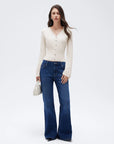 Cashmere Fitted Waist Cardigan Sweater