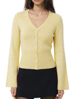 Cashmere Fitted Waist Cardigan Sweater