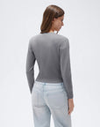 Cashmere Crewneck waistband Cardigan Sweater-SUUKSESS-SUUKSESS
