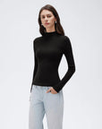 Cashmere Mock Turtleneck Shirt - Long Sleeve-SUUKSESS-SUUKSESS