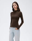 Cashmere Mock Turtleneck Shirt - Long Sleeve-SUUKSESS-SUUKSESS