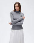 Cashmere Mock Turtleneck Shirt - Long Sleeve-SUUKSESS-SUUKSESS