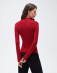 Cashmere Mock Turtleneck Shirt - Long Sleeve-SUUKSESS-SUUKSESS