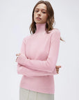 Cashmere Blend Turtle Neck Sweaters - Long Sleeve