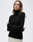 Cashmere Blend Turtle Neck Sweaters - Long Sleeve